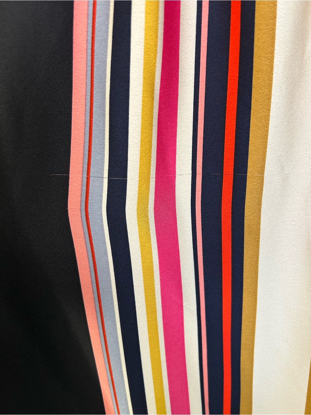 Trina Turk Multicolor Striped Off-Shoulder Theodora Silk Dress in Pink/Navy NWT - Picture 10 of 11